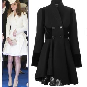 Double breasted folded drape coat